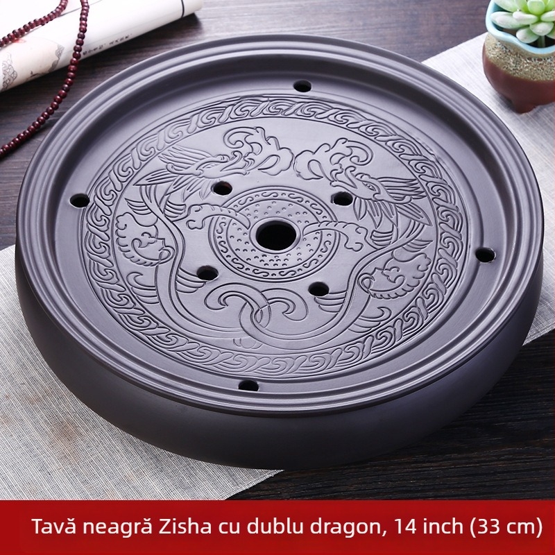 Set Gongfu de ceai Chaoshan din lut purpuriu, ceramică, cu rezervor de apă și platformă pentru infuzare uscată, tavă mică de ceai pentru uz casnic, stil Chinezesc nou