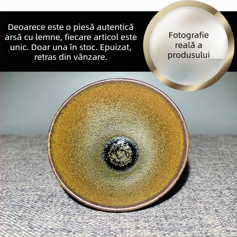 Căniță de ceai din porțelan, realizată manual, arsă în cuptor cu lemn, temperatură înaltă, cadou potrivit pentru ceai