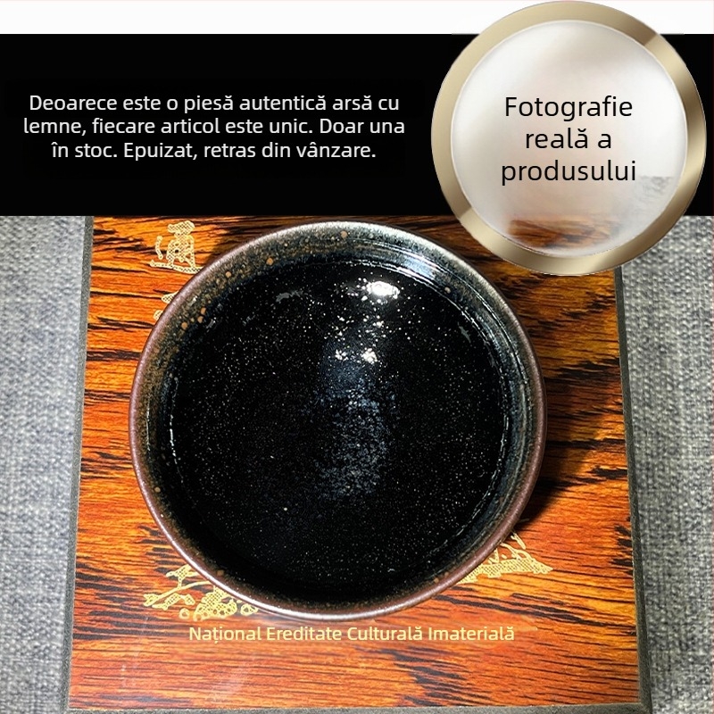 Căniță de ceai din porțelan, realizată manual, arsă în cuptor cu lemn, temperatură înaltă, cadou potrivit pentru ceai