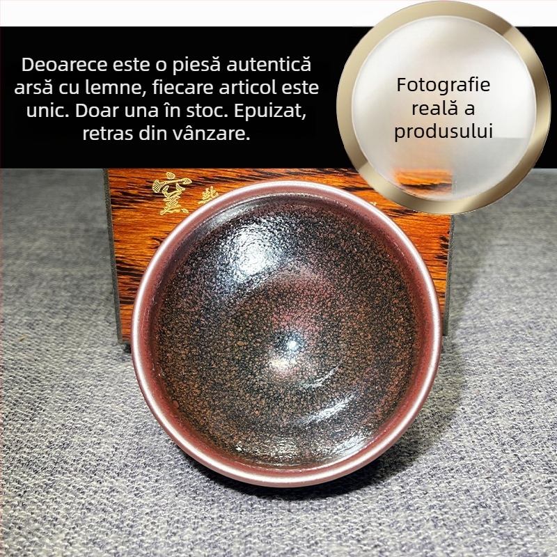 Căniță de ceai din porțelan, realizată manual, arsă în cuptor cu lemn, temperatură înaltă, cadou potrivit pentru ceai