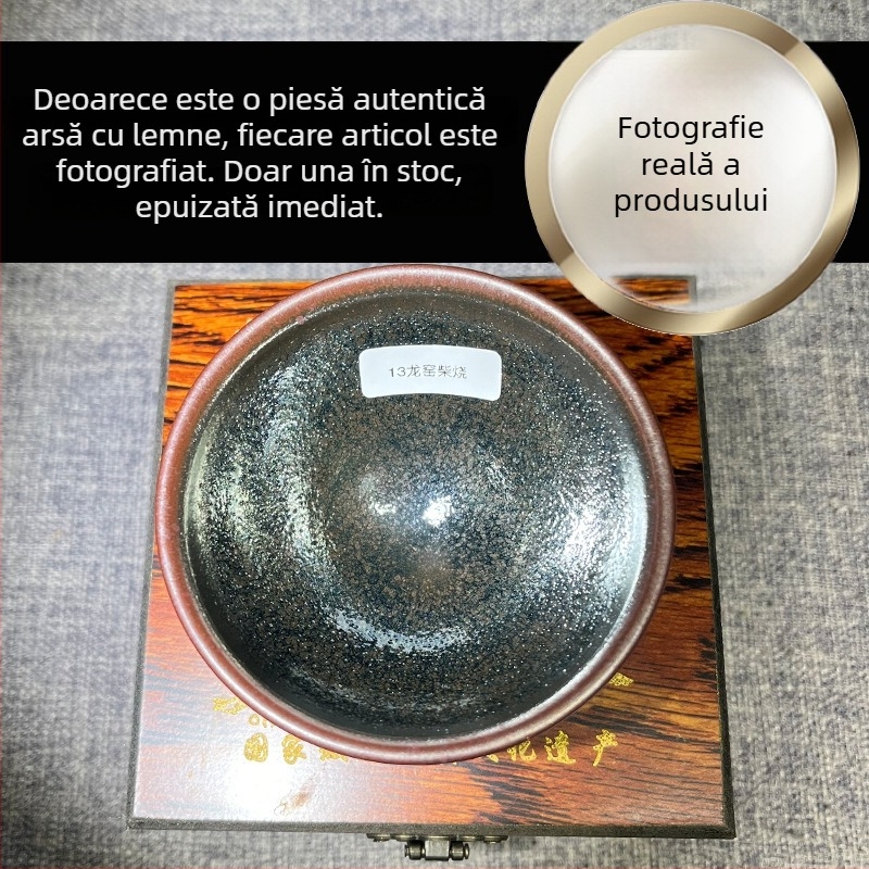 Căniță de ceai din porțelan, realizată manual, arsă în cuptor cu lemn, temperatură înaltă, cadou potrivit pentru ceai