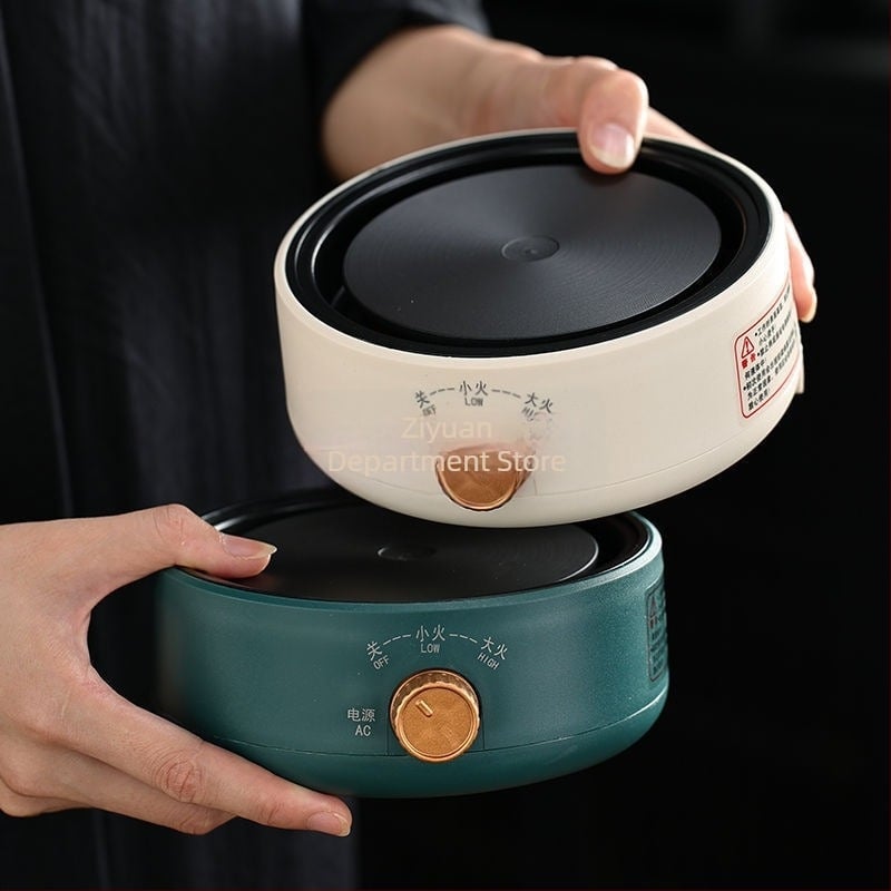 Aragaz ceramic electric pentru ceai cu ceainic din sticlă, dispozitiv compact pentru prepararea ceaiului, fierbător mini pentru apă