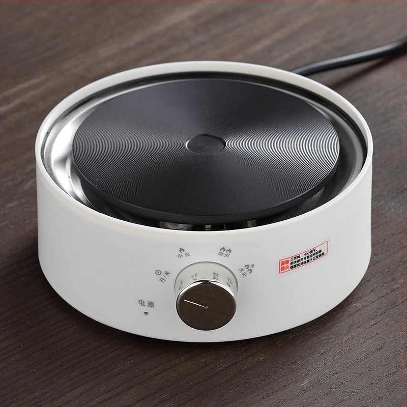 Aragaz ceramic electric pentru ceai cu ceainic din sticlă, dispozitiv compact pentru prepararea ceaiului, fierbător mini pentru apă