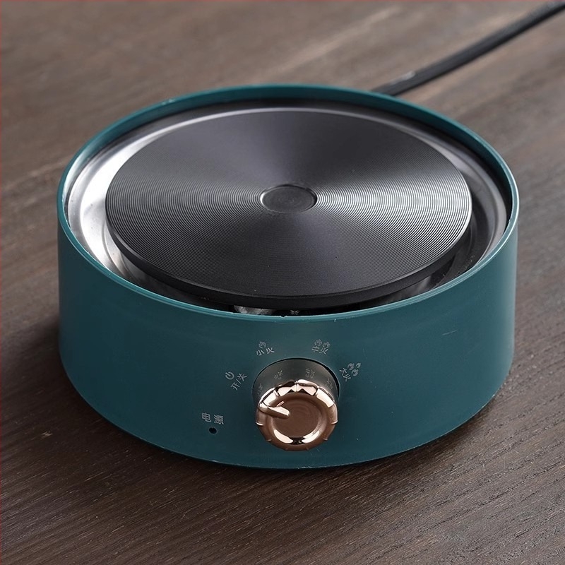 Aragaz ceramic electric pentru ceai cu ceainic din sticlă, dispozitiv compact pentru prepararea ceaiului, fierbător mini pentru apă