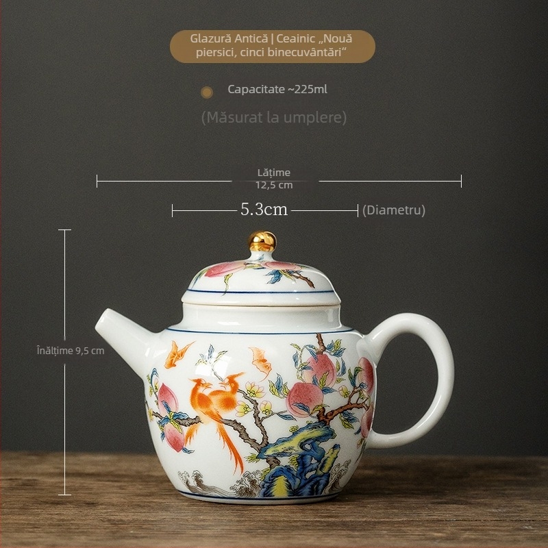Suport ceramic pentru ceainic cu glazură antic, tavă de ceai, bază pentru ceainic