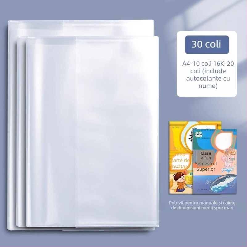 Dis Bear Copertă de carte transparentă – folie protectoare impermeabilă pentru A4/16K