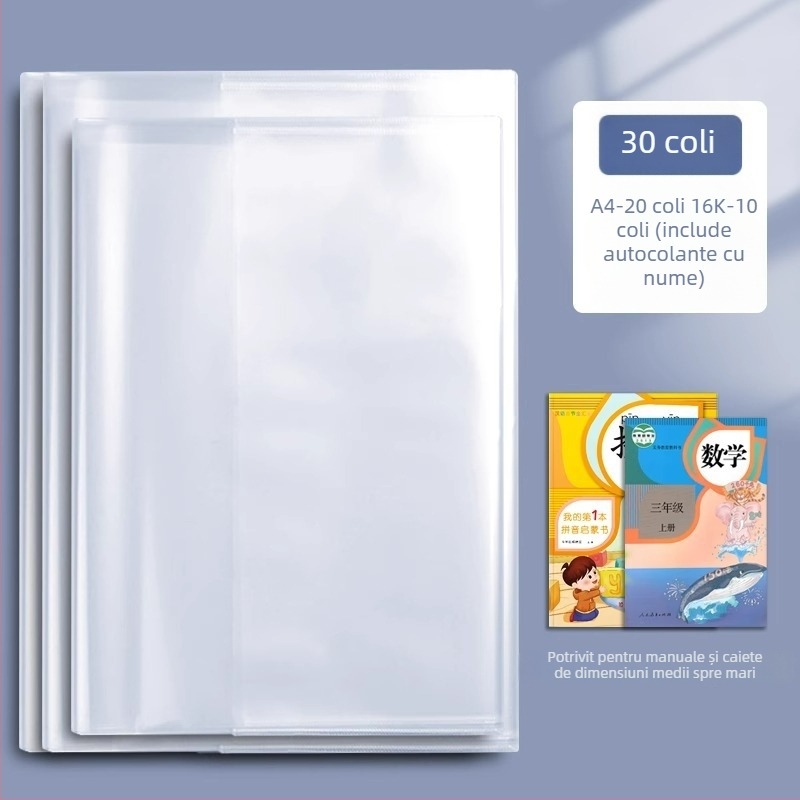 Dis Bear Copertă de carte transparentă – folie protectoare impermeabilă pentru A4/16K