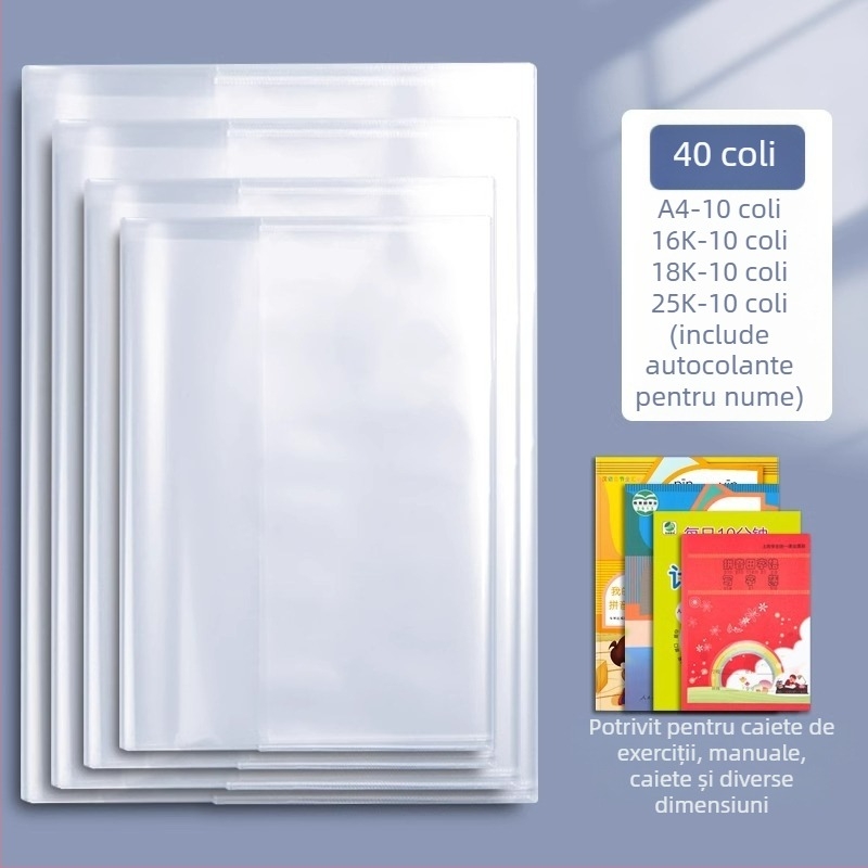 Dis Bear Copertă de carte transparentă – folie protectoare impermeabilă pentru A4/16K