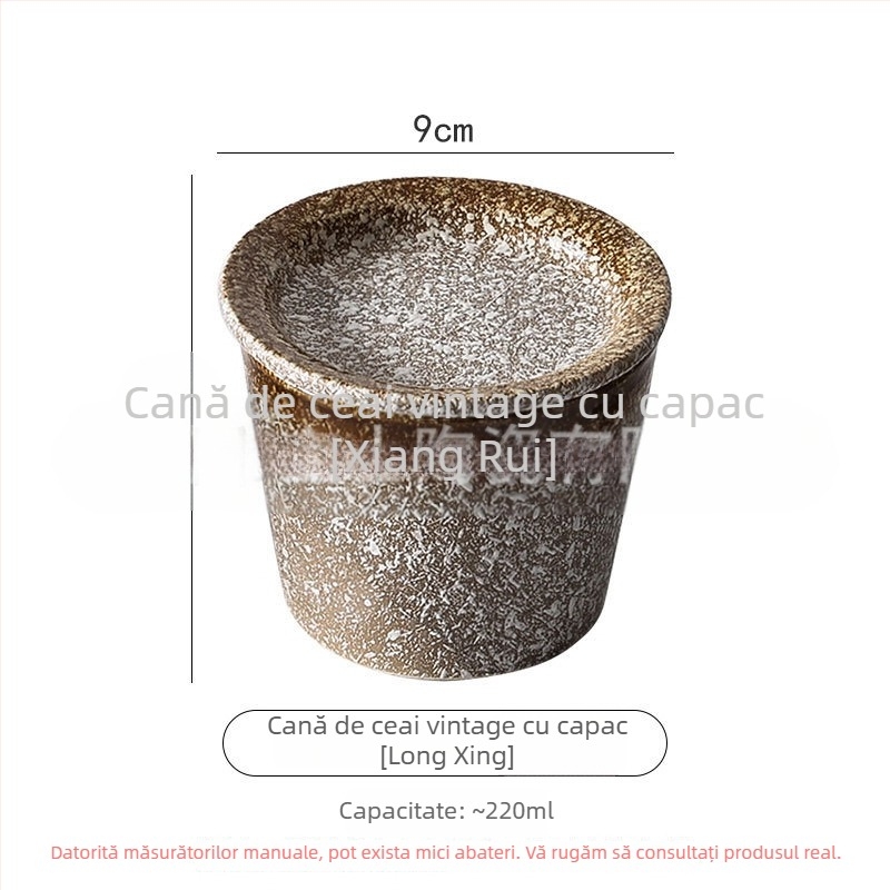 Ceașcă choko pictată manual în stil japonez, cu farfurie și capac, ceramică albastru-alb Gong Fu ceai pentru degustare