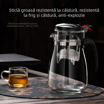 Set ceai din sticlă cu filtru detașabil, lavabil, termorezistent, capacitate 500–1800 ml, posibilitate personalizare logo