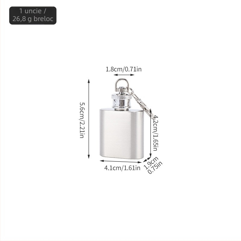 Flacon din oțel inoxidabil, 1–18 oz – recipient portabil pentru vin
