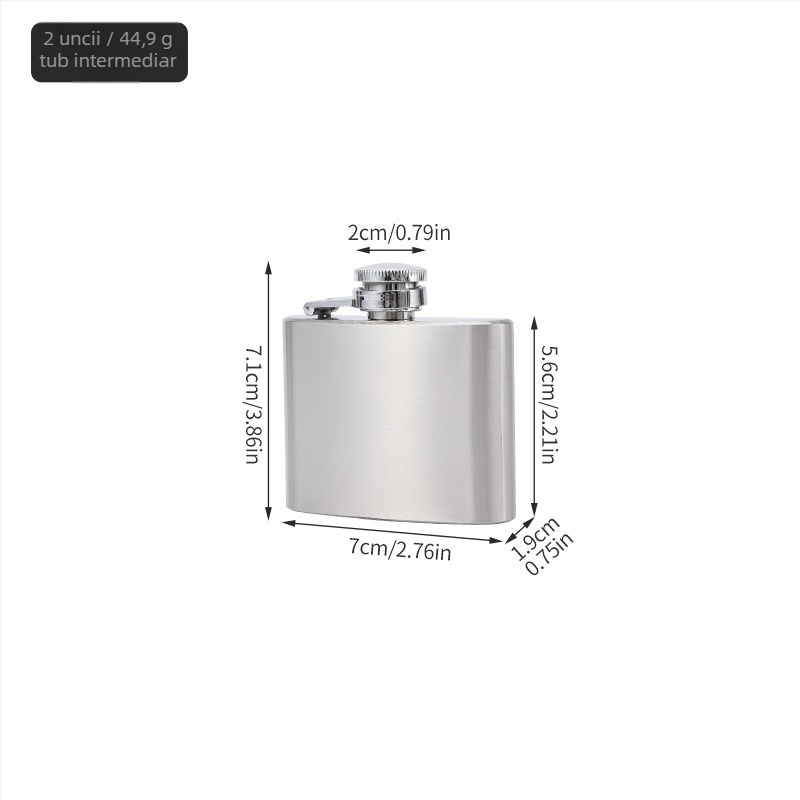 Flacon din oțel inoxidabil, 1–18 oz – recipient portabil pentru vin