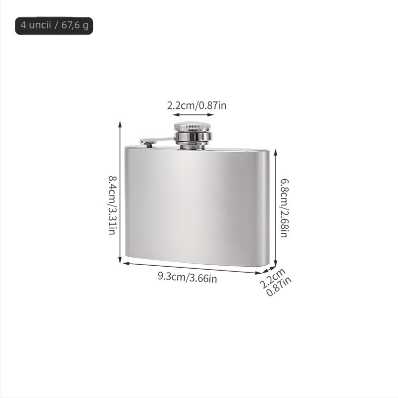 Flacon din oțel inoxidabil, 1–18 oz – recipient portabil pentru vin