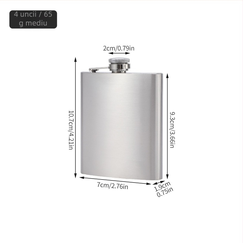 Flacon din oțel inoxidabil, 1–18 oz – recipient portabil pentru vin