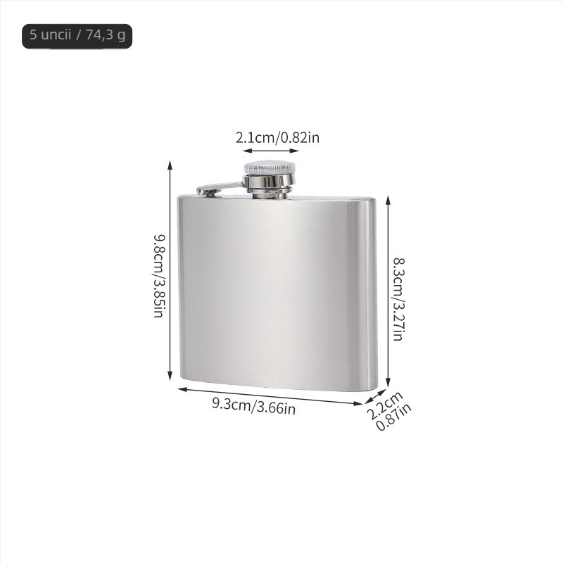 Flacon din oțel inoxidabil, 1–18 oz – recipient portabil pentru vin