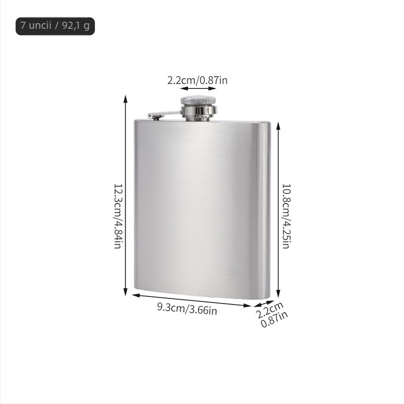 Flacon din oțel inoxidabil, 1–18 oz – recipient portabil pentru vin
