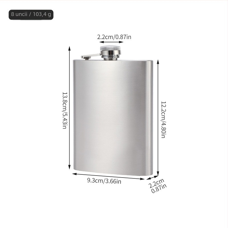 Flacon din oțel inoxidabil, 1–18 oz – recipient portabil pentru vin
