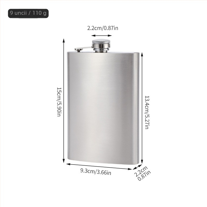 Flacon din oțel inoxidabil, 1–18 oz – recipient portabil pentru vin