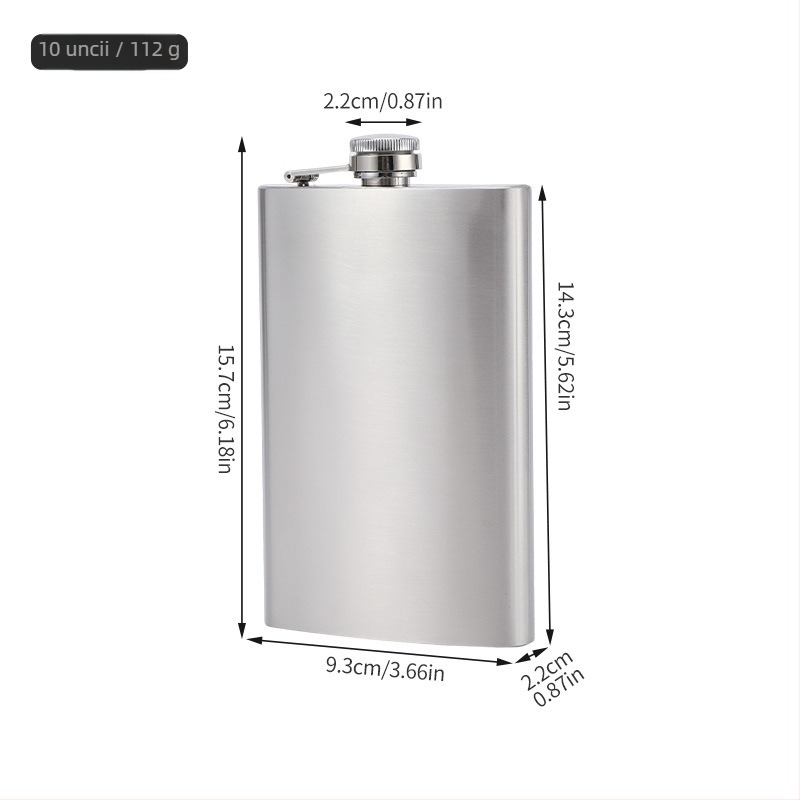 Flacon din oțel inoxidabil, 1–18 oz – recipient portabil pentru vin
