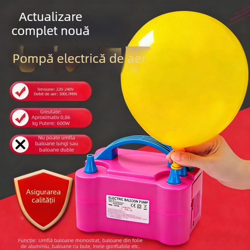 Pompa electrică pentru baloane cu cilindru de aer
