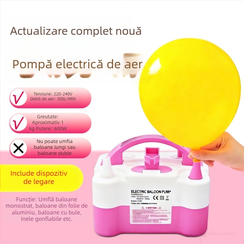 Pompa electrică pentru baloane cu cilindru de aer