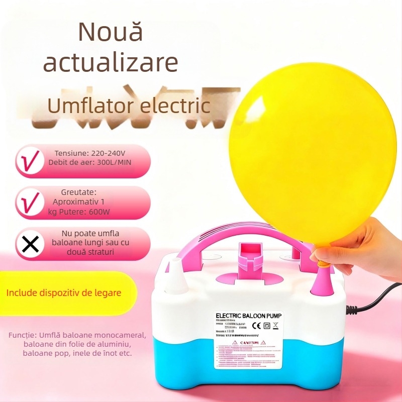 Pompa electrică pentru baloane cu cilindru de aer