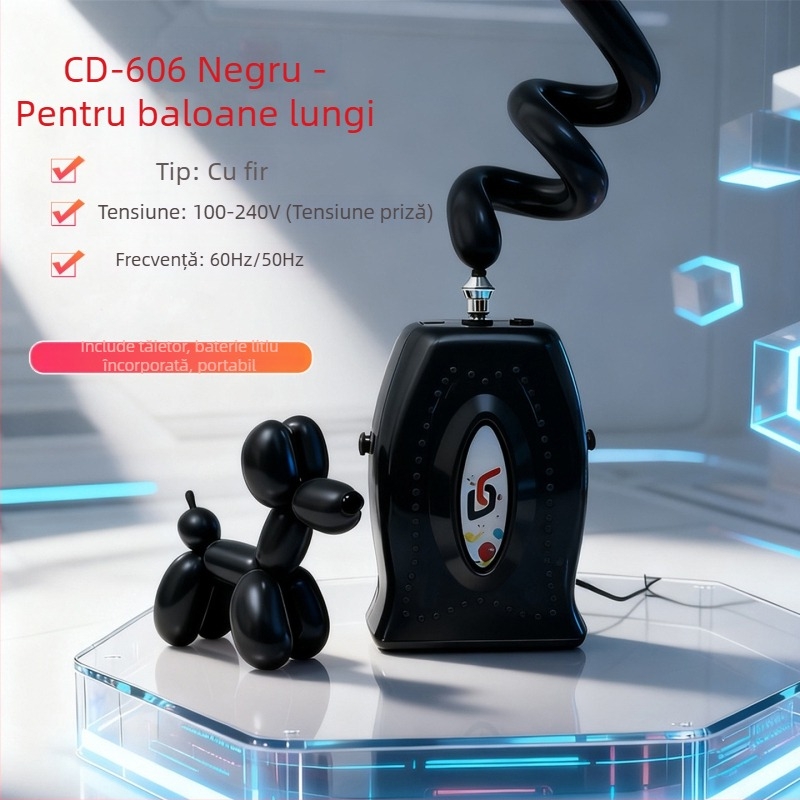 Pompa electrică pentru baloane cu cilindru de aer