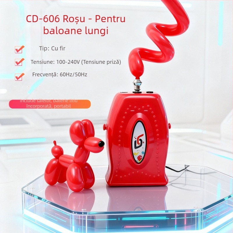Pompa electrică pentru baloane cu cilindru de aer