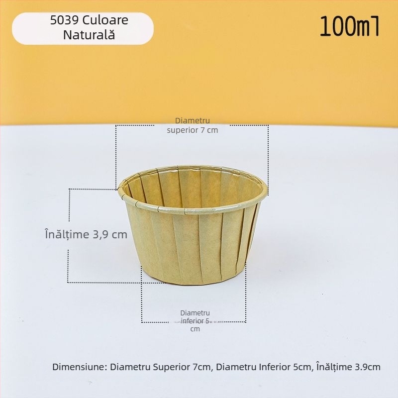 Cupe din hârtie pentru coacere, margine gradată, fără scurgeri, de unică folosință, pentru prăjituri – asortare pentru tarabe stradale