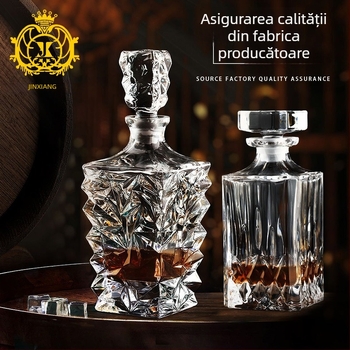 Decantor din cristal pentru whisky, stil nordic, transparent, 750 ml