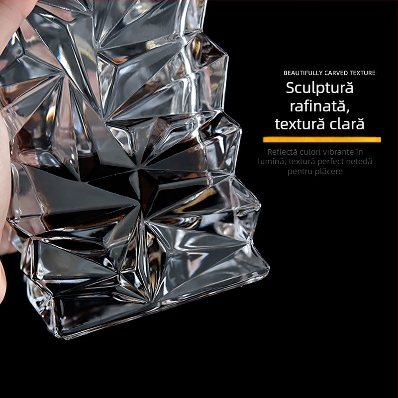 Decantor din cristal pentru whisky, stil nordic, transparent, 750 ml
