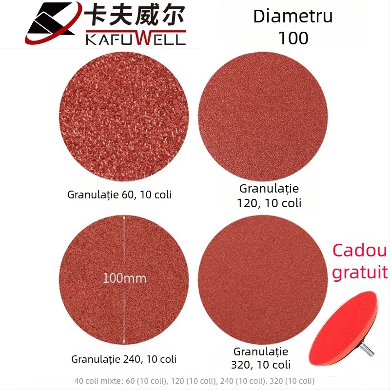 Discuri de șlefuit cu velur, rotunzi, autoadezivi, de 4/5 inch, pentru șlefuitor pneumatic și bormașină electrică, prelucrare lemn, șlefuire uscată