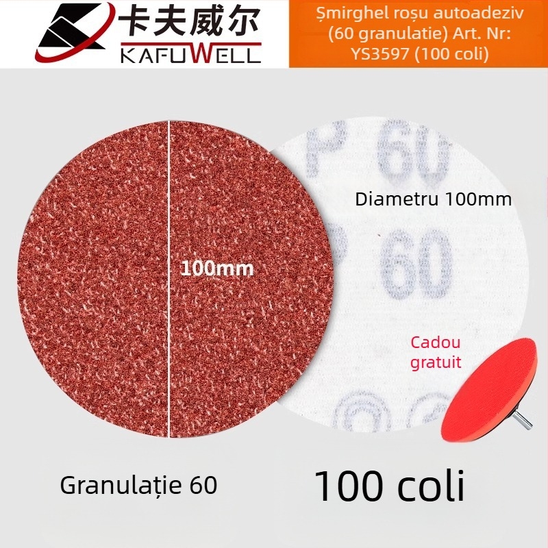 Discuri de șlefuit cu velur, rotunzi, autoadezivi, de 4/5 inch, pentru șlefuitor pneumatic și bormașină electrică, prelucrare lemn, șlefuire uscată