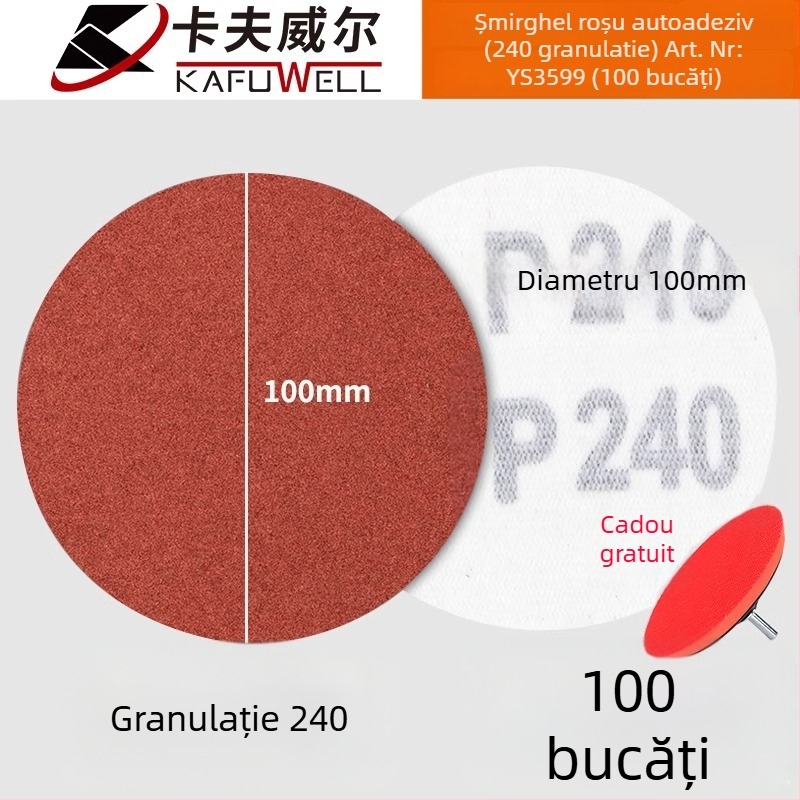Discuri de șlefuit cu velur, rotunzi, autoadezivi, de 4/5 inch, pentru șlefuitor pneumatic și bormașină electrică, prelucrare lemn, șlefuire uscată