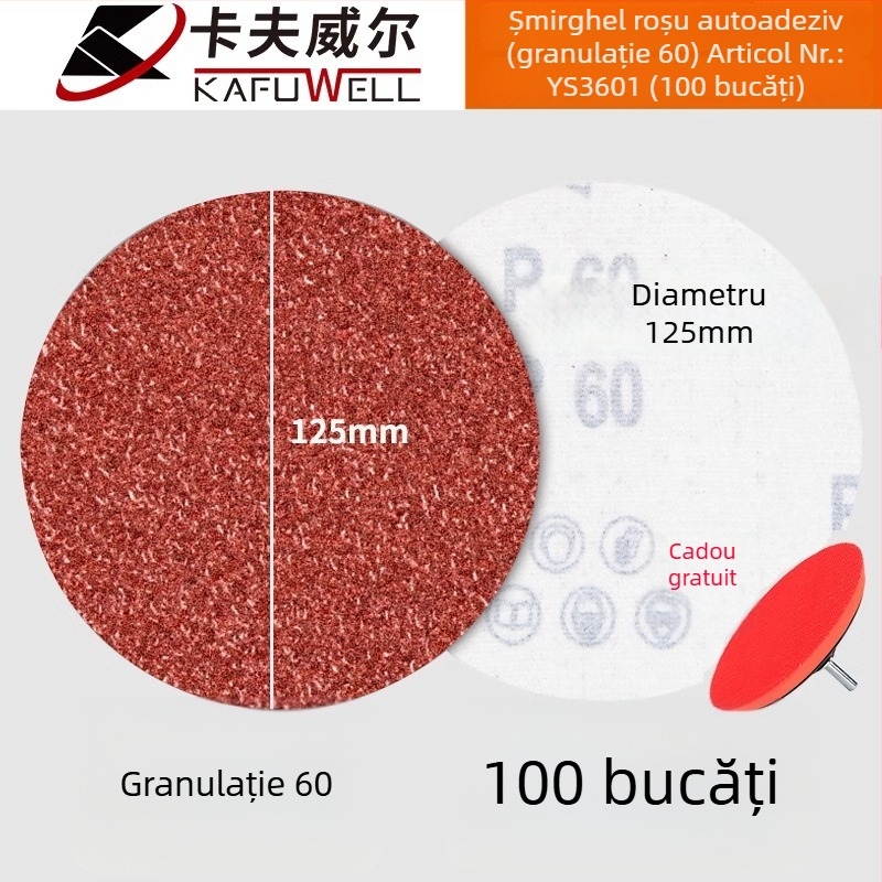 Discuri de șlefuit cu velur, rotunzi, autoadezivi, de 4/5 inch, pentru șlefuitor pneumatic și bormașină electrică, prelucrare lemn, șlefuire uscată