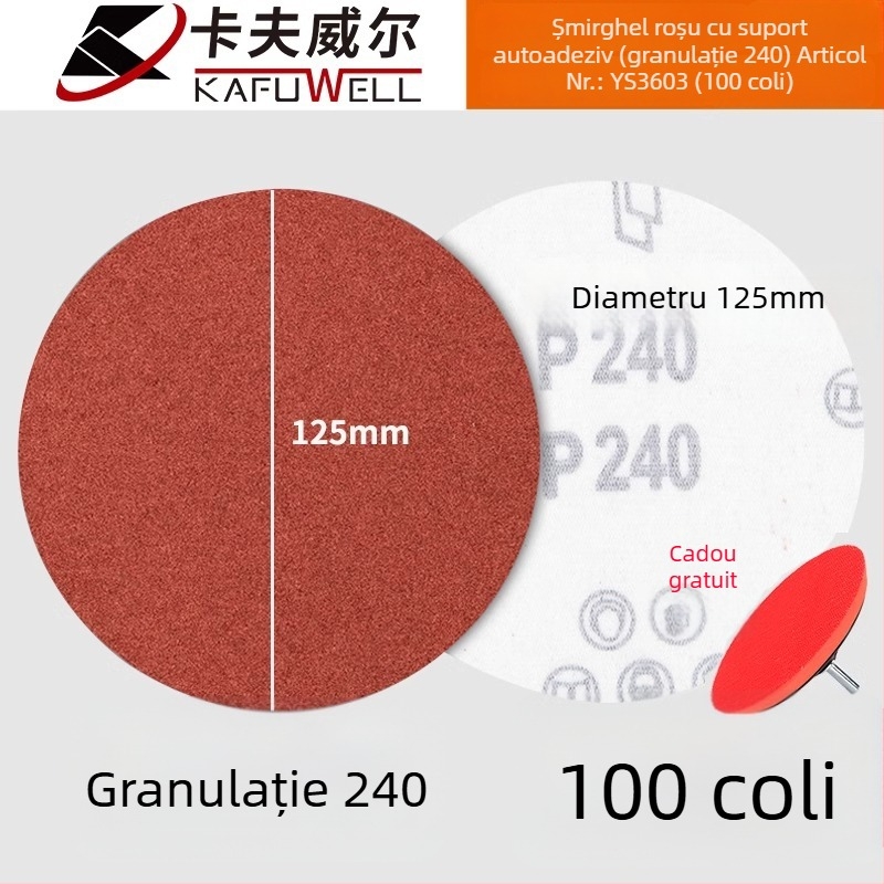 Discuri de șlefuit cu velur, rotunzi, autoadezivi, de 4/5 inch, pentru șlefuitor pneumatic și bormașină electrică, prelucrare lemn, șlefuire uscată