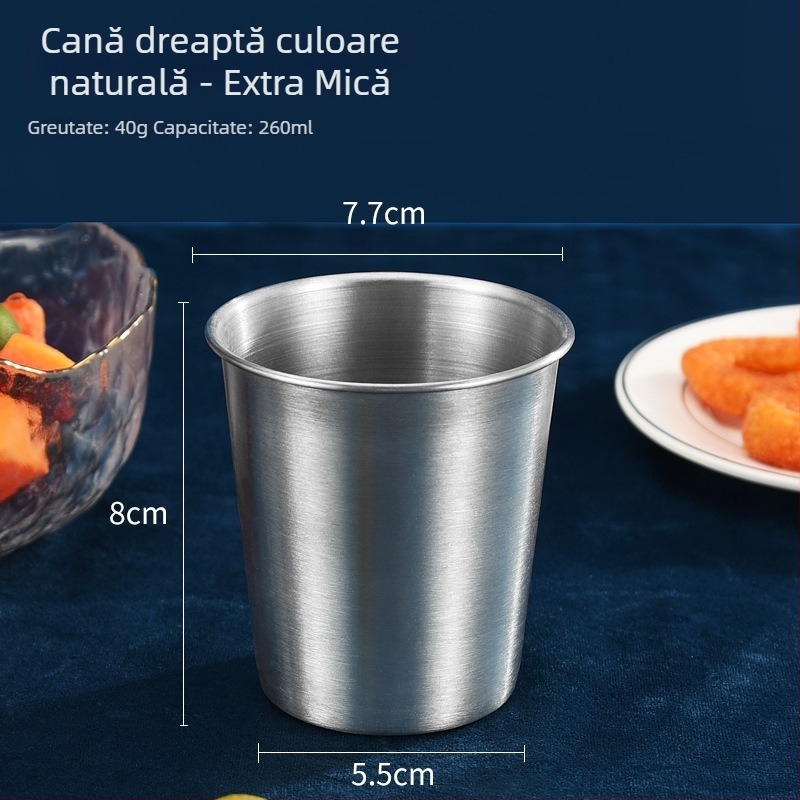 Kesler cană de bere din oțel inoxidabil 304, stil Instagram, cu un singur perete, cană de camping, 301–400 ml, culoare solidă