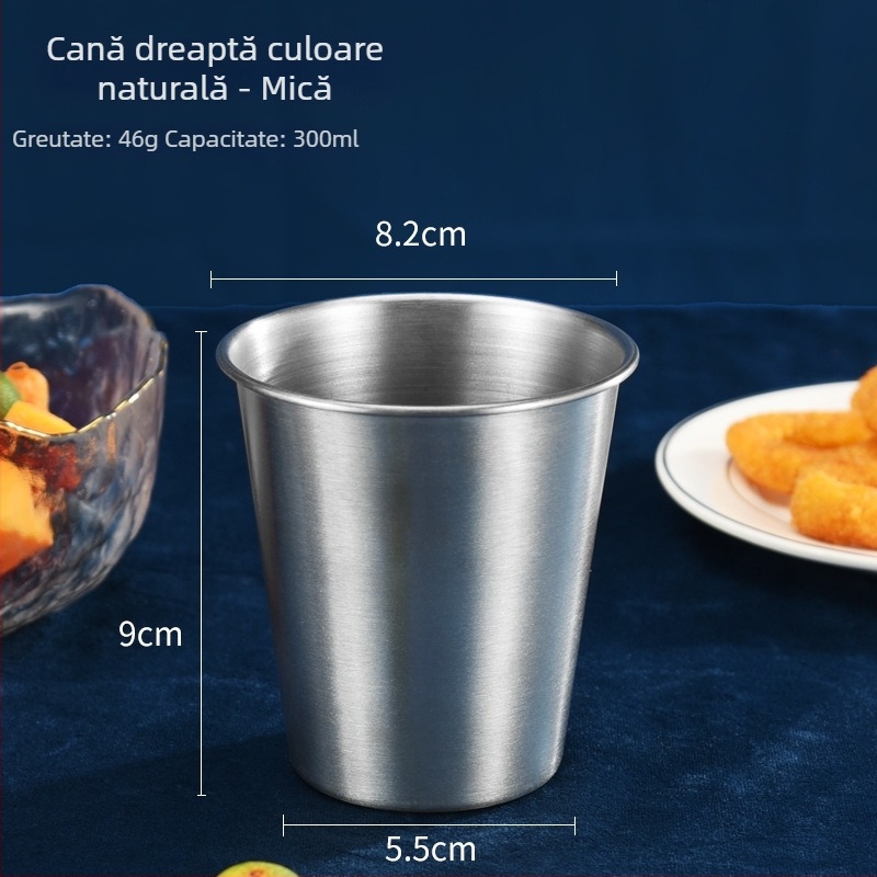 Kesler cană de bere din oțel inoxidabil 304, stil Instagram, cu un singur perete, cană de camping, 301–400 ml, culoare solidă