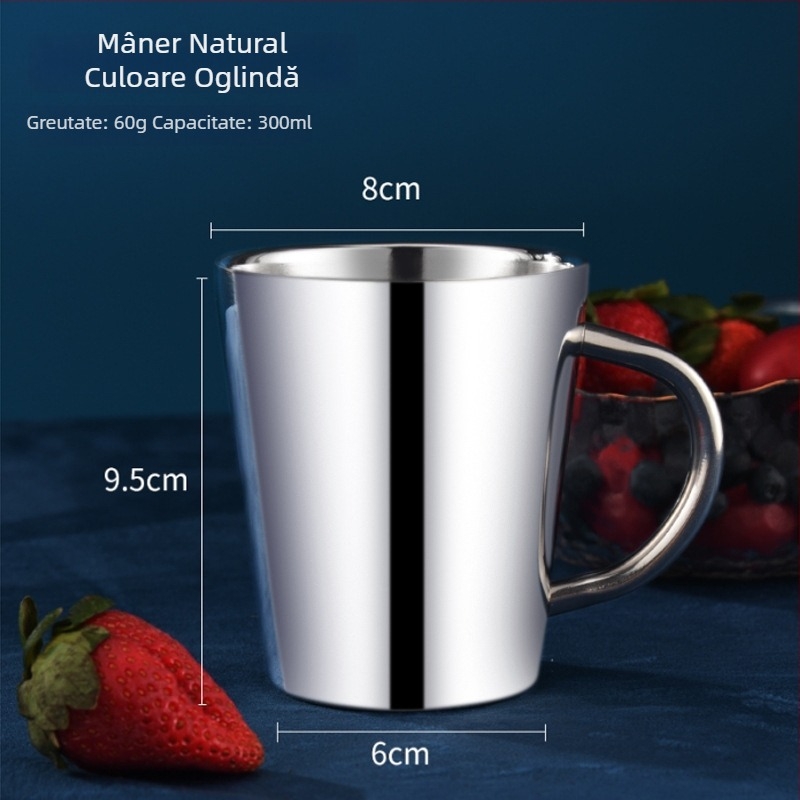 Kesler cană de bere din oțel inoxidabil 304, stil Instagram, cu un singur perete, cană de camping, 301–400 ml, culoare solidă