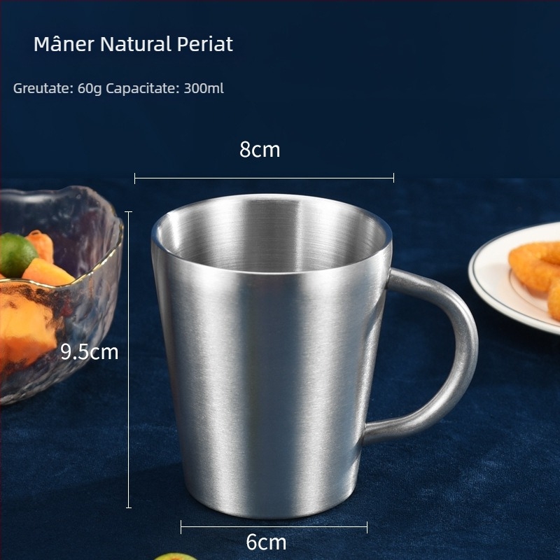 Kesler cană de bere din oțel inoxidabil 304, stil Instagram, cu un singur perete, cană de camping, 301–400 ml, culoare solidă