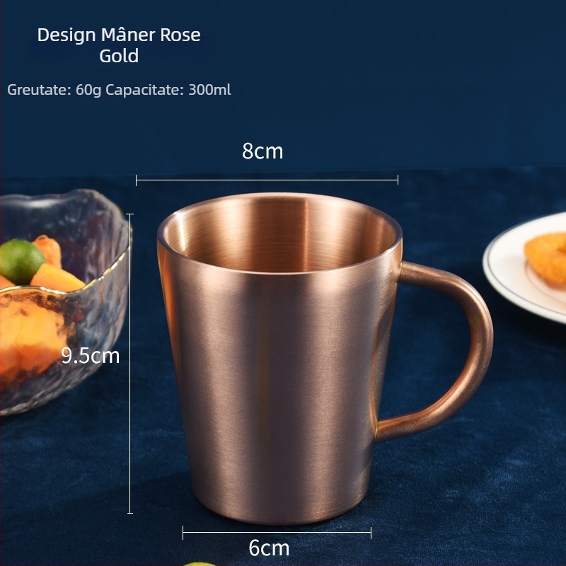 Kesler cană de bere din oțel inoxidabil 304, stil Instagram, cu un singur perete, cană de camping, 301–400 ml, culoare solidă