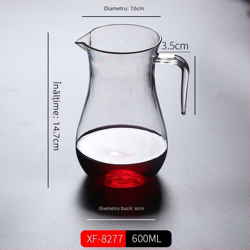 Decantor din plastic cu corp acrilic, turnător rezistent la cădere, cu scară de măsurare pentru vin și băuturi spirtoase