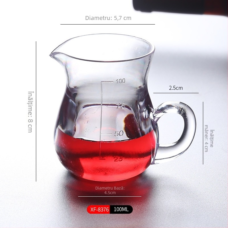 Decantor din plastic cu corp acrilic, turnător rezistent la cădere, cu scară de măsurare pentru vin și băuturi spirtoase