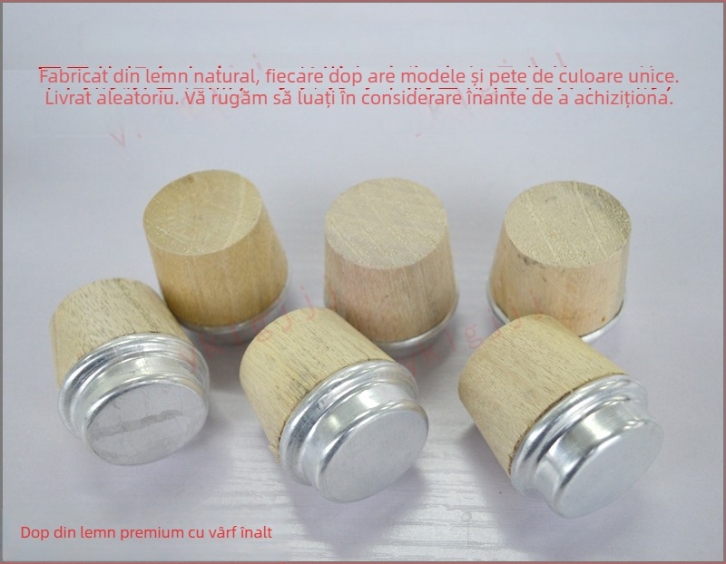 Termos 9V7T cu dop din lemn, sticlă izolată, dop din plută, uz casnic, 2 L
