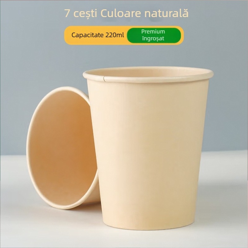 Pahare de hârtie de unică folosință, groase, pentru uz casnic, set în cutie, stil chinezesc, sub 100 ml