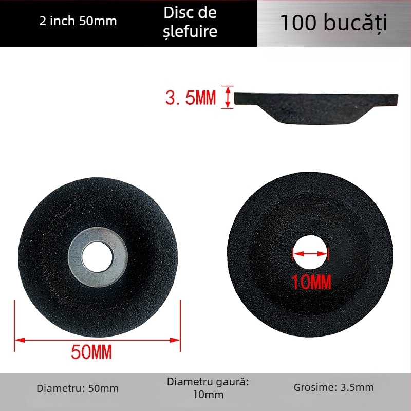 Discuri pentru șlefuitor unghi pneumatic de 2 inchi – disc flap, disc de polizare, degrosare și îndepărtare a ruginii, diametru 50 mm
