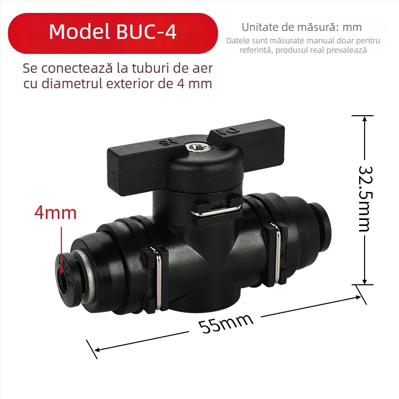 BUC-4 681012 Valvă pneumatică cu cuplare rapidă HVFF, supapă manuală