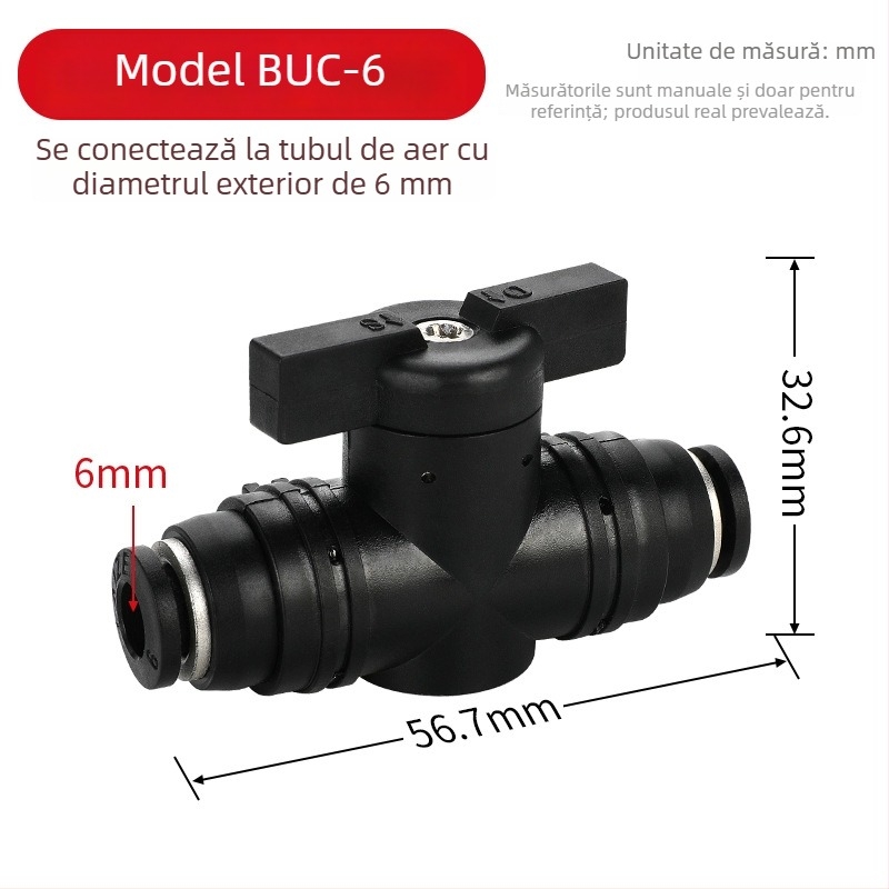 BUC-4 681012 Valvă pneumatică cu cuplare rapidă HVFF, supapă manuală