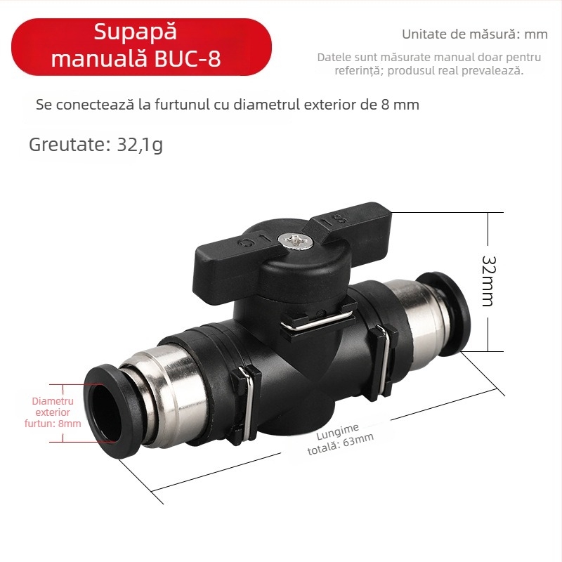 BUC-4 681012 Valvă pneumatică cu cuplare rapidă HVFF, supapă manuală