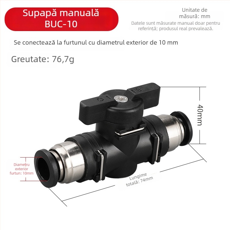 BUC-4 681012 Valvă pneumatică cu cuplare rapidă HVFF, supapă manuală